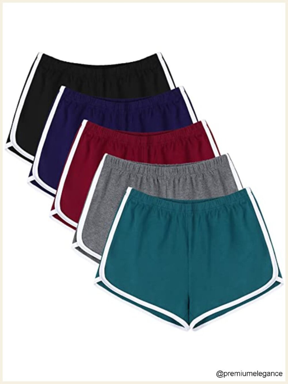 5 Pack Cotton Dolphin Shorts Women's Breathable Yoga Athletic Workout